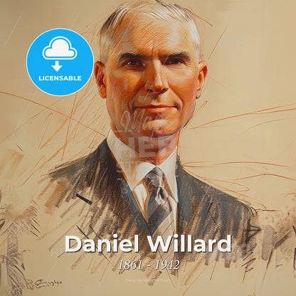 Daniel Willard, 1861 - 1942, American railway executive - A Man In A Suit And Tie Print Template