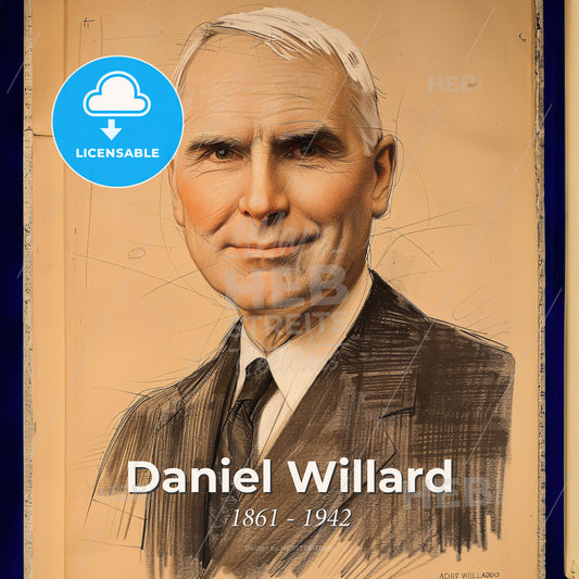 Daniel Willard, 1861 - 1942, American railway executive - A Man In A Suit And Tie Print Template
