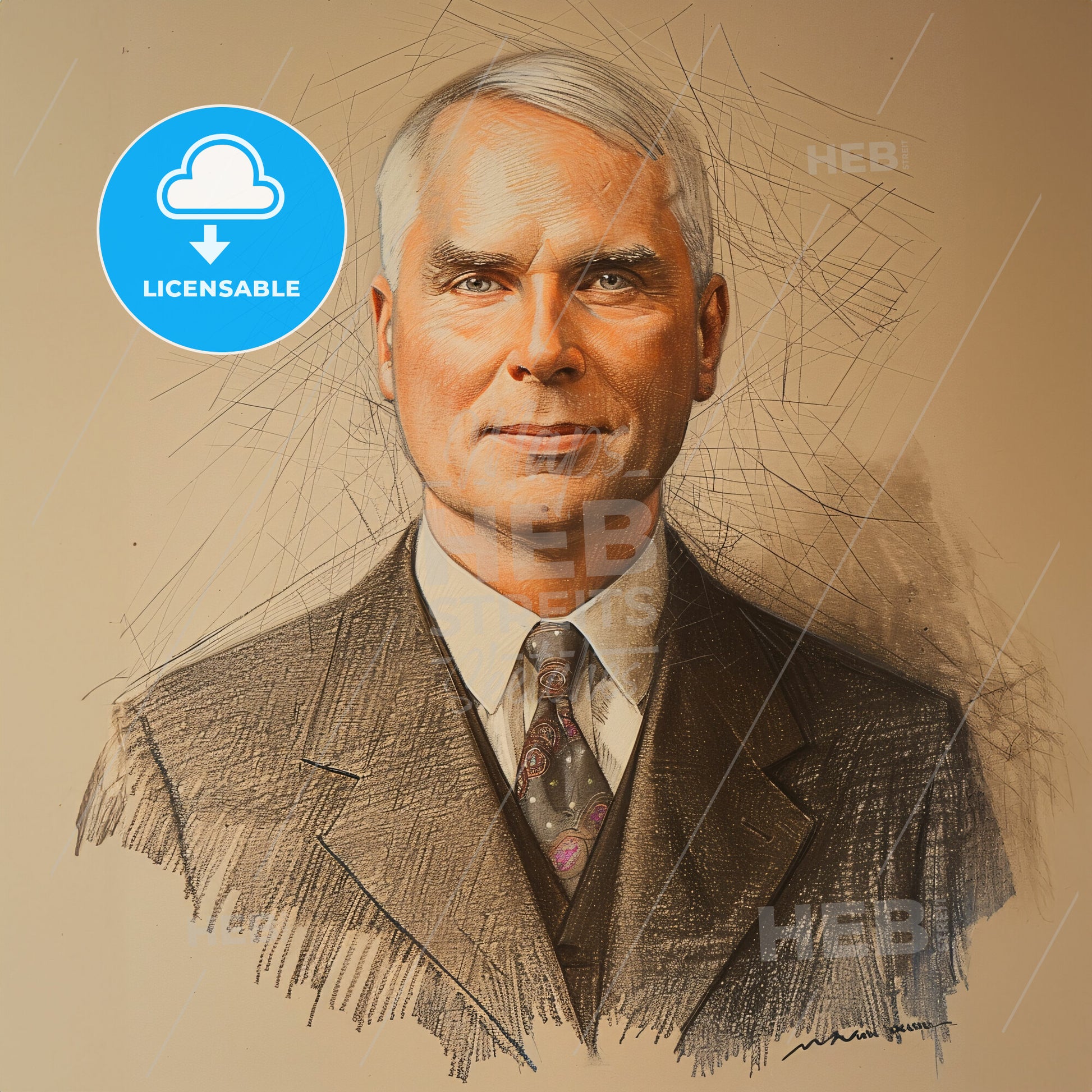 Daniel Willard, 1861 - 1942, American railway executive - A Man In A Suit