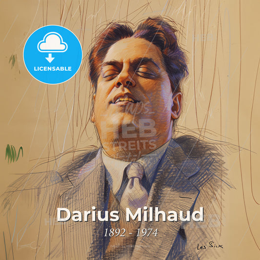 Darius Milhaud, 1892 - 1974, French composer - A Man In A Suit And Tie Print Template