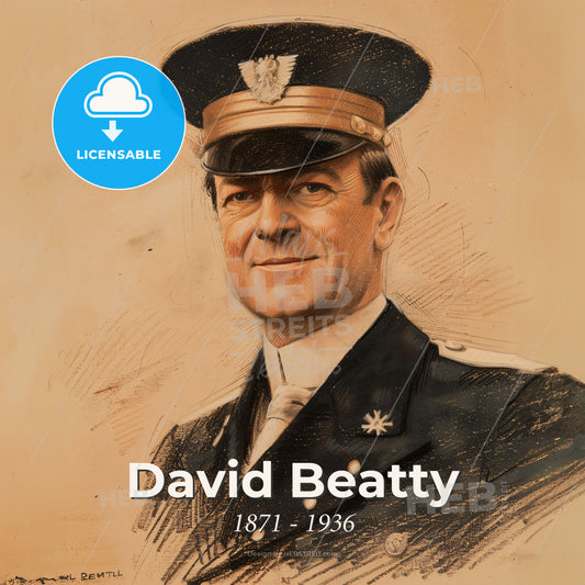 David Beatty, 1871 - 1936, British Admiral - A Man In A Uniform Print Template