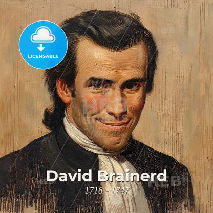 David Brainerd, 1718 - 1747, American missionary - A Painting Of A Man Smiling Print Template