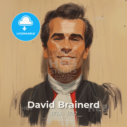 David Brainerd, 1718 - 1747, American missionary - A Man Smiling For The Camera Print Template