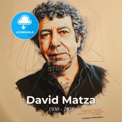 David Matza, 1930 - 2018, American criminologist - A Man With Curly Hair Wearing A Black Shirt Print Template