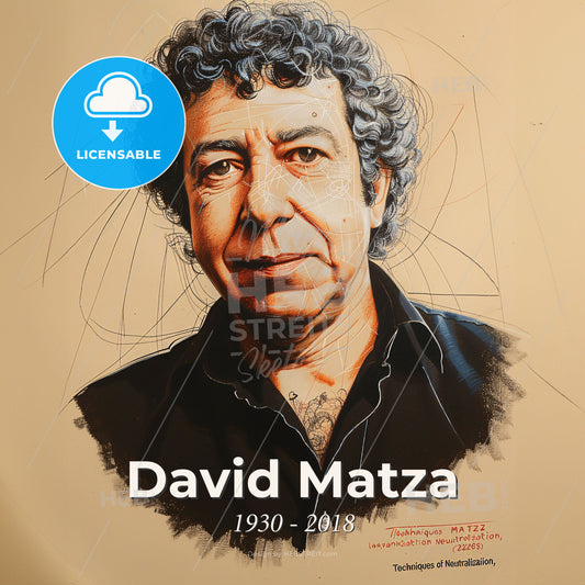 David Matza, 1930 - 2018, American criminologist - A Man With Curly Hair Wearing A Black Shirt Print Template
