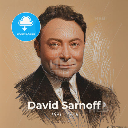 David Sarnoff, 1891 - 1971, American business magnate - A Man In A Suit And Tie Print Template