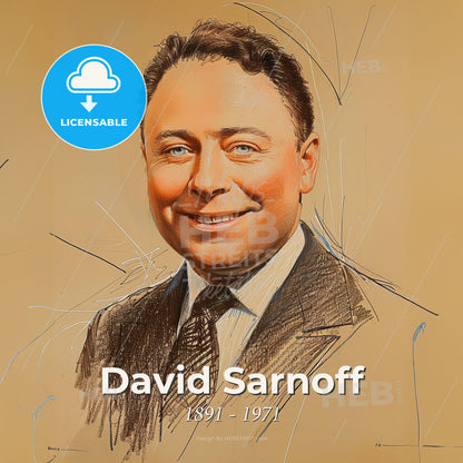 David Sarnoff, 1891 - 1971, American business magnate - A Man In A Suit And Tie Print Template