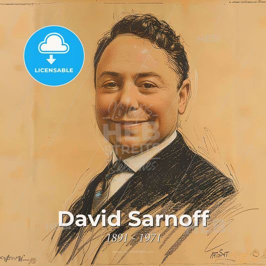 David Sarnoff, 1891 - 1971, American business magnate - A Man In A Suit And Tie Print Template