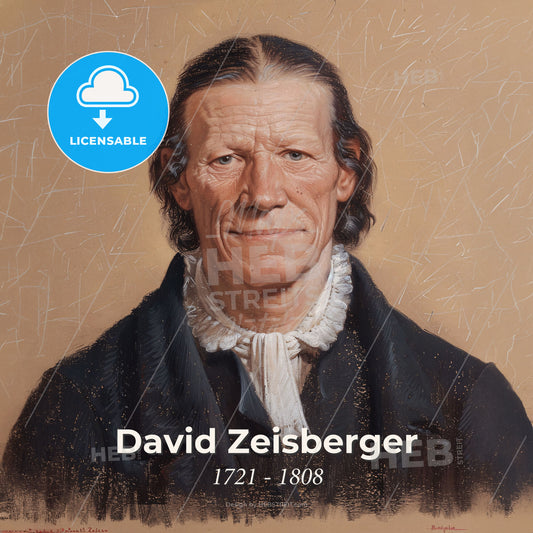 David Zeisberger, 1721 - 1808, Moravian missionary - A Portrait Of A Man Print Template