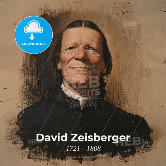 David Zeisberger, 1721 - 1808, Moravian missionary - A Painting Of A Man Smiling Print Template