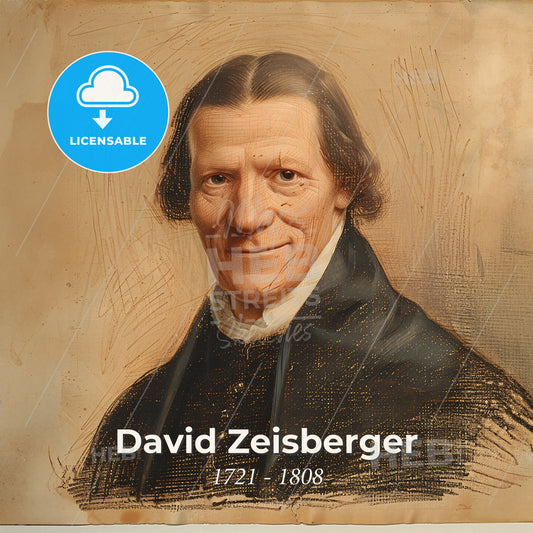 David Zeisberger, 1721 - 1808, Moravian missionary - A Portrait Of A Man Print Template