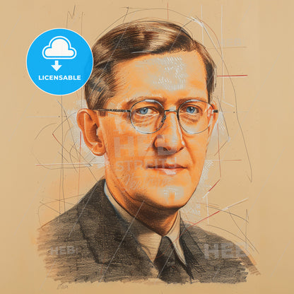 Dmitri Shostakovich, 1906 - 1975, Russian composer - A Portrait Of A Man