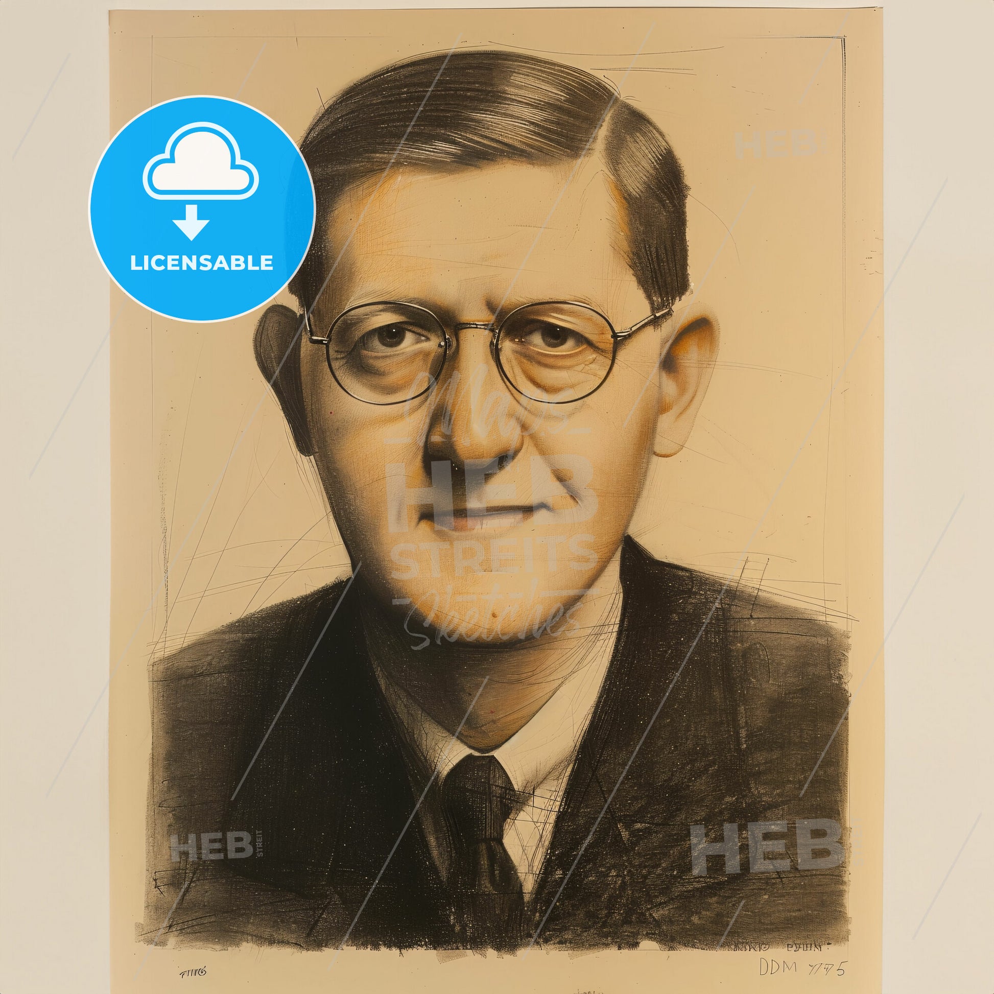 Dmitri Shostakovich, 1906 - 1975, Russian composer - A Portrait Of A Man