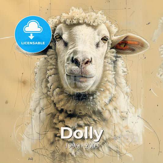 Dolly, 1996 - 2003, Sheep - A Drawing Of A Sheep Print Template