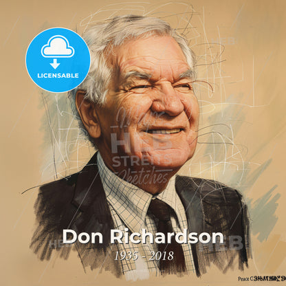 Don Richardson, 1935 - 2018, Canadian missionary - A Man In A Suit And Tie Print Template