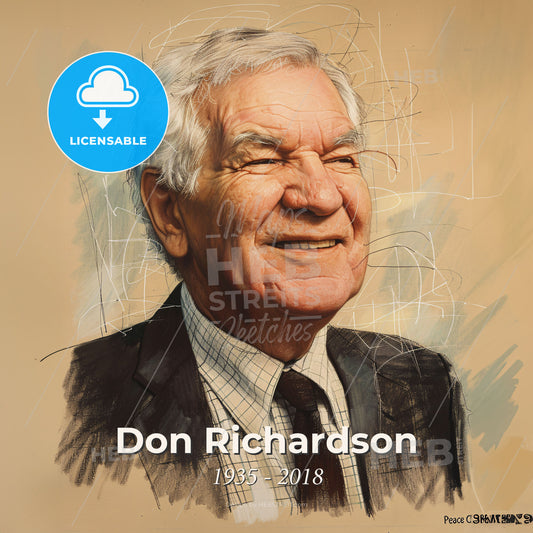 Don Richardson, 1935 - 2018, Canadian missionary - A Man In A Suit And Tie Print Template