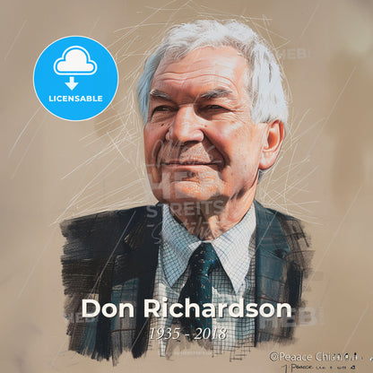 Don Richardson, 1935 - 2018, Canadian missionary - A Man In A Suit And Tie Print Template
