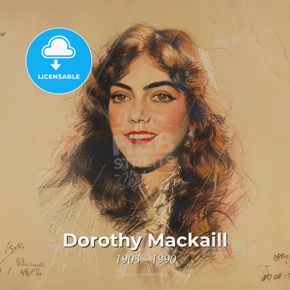 Dorothy Mackaill, 1903 - 1990, British-American actress - A Drawing Of A Woman Print Template