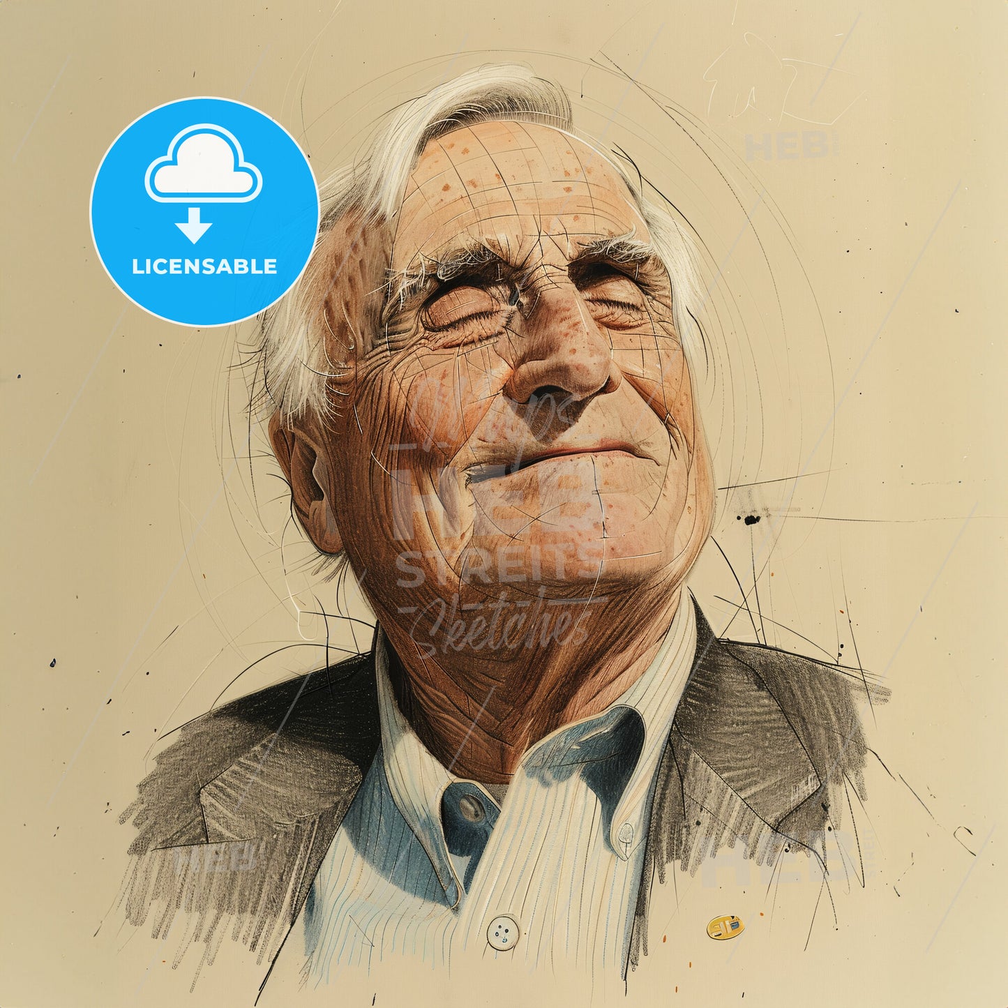 Douglas Engelbart, 1925 - 2013, American engineer and inventor - A Man With White Hair And A White Shirt