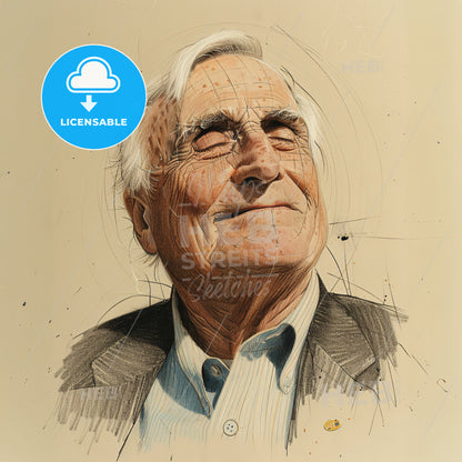 Douglas Engelbart, 1925 - 2013, American engineer and inventor - A Man With White Hair And A White Shirt