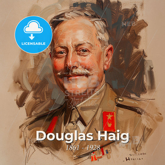 Douglas Haig, 1861 - 1928, British Field Marshal - A Man In A Military Uniform Print Template