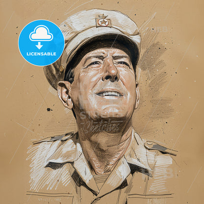 Douglas MacArthur, 1880 - 1964, American General - A Drawing Of A Man In A Uniform
