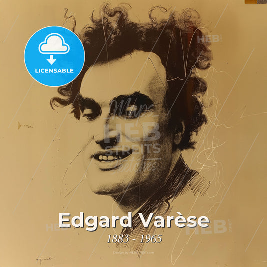 Edgard Varèse, 1883 - 1965, French-American composer - A Man With Nice Hair Print Template