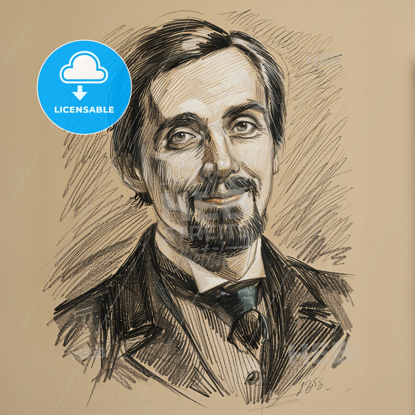 Edward T. Gilbert, 1925 - 2013, American anesthesiologist - A Drawing Of A Man