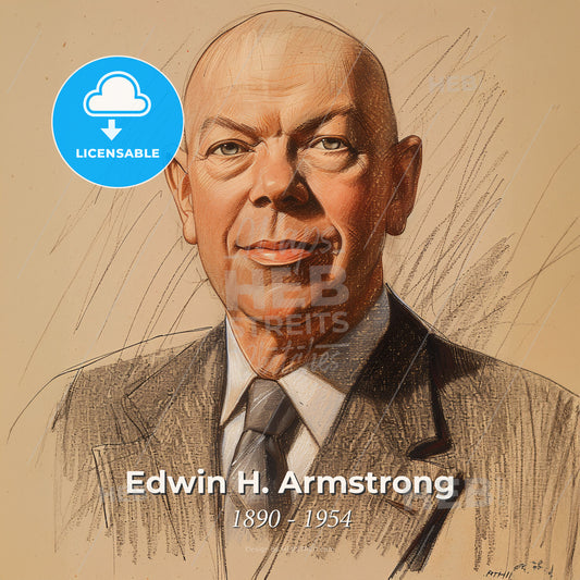 Edwin H. Armstrong, 1890 - 1954, American electrical engineer - A Man In A Suit And Tie Print Template