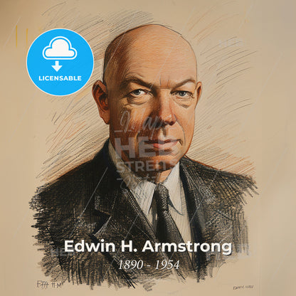 Edwin H. Armstrong, 1890 - 1954, American electrical engineer - A Man In A Suit And Tie Print Template