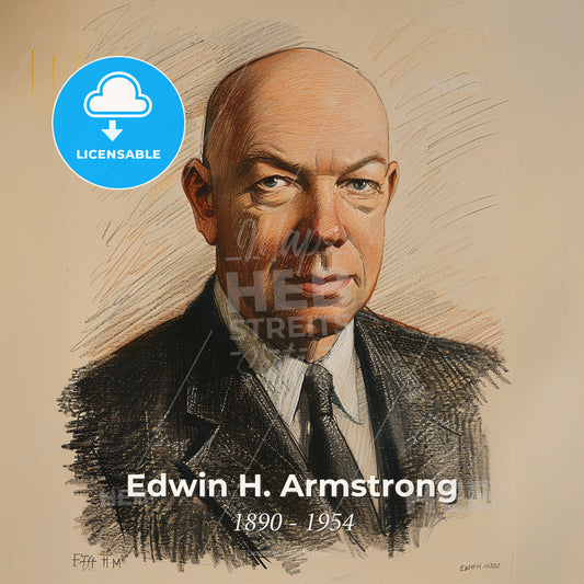 Edwin H. Armstrong, 1890 - 1954, American electrical engineer - A Man In A Suit And Tie Print Template