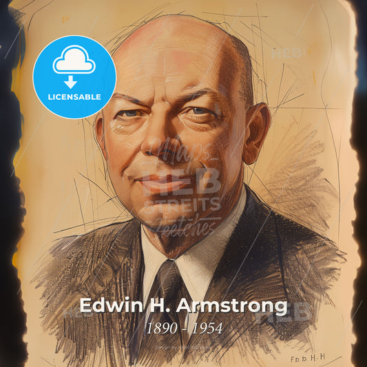 Edwin H. Armstrong, 1890 - 1954, American electrical engineer - A Man In A Suit And Tie Print Template