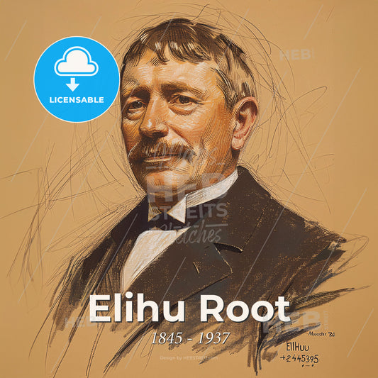 Elihu Root, 1845 - 1937, American lawyer and statesman - A Man In A Suit Print Template