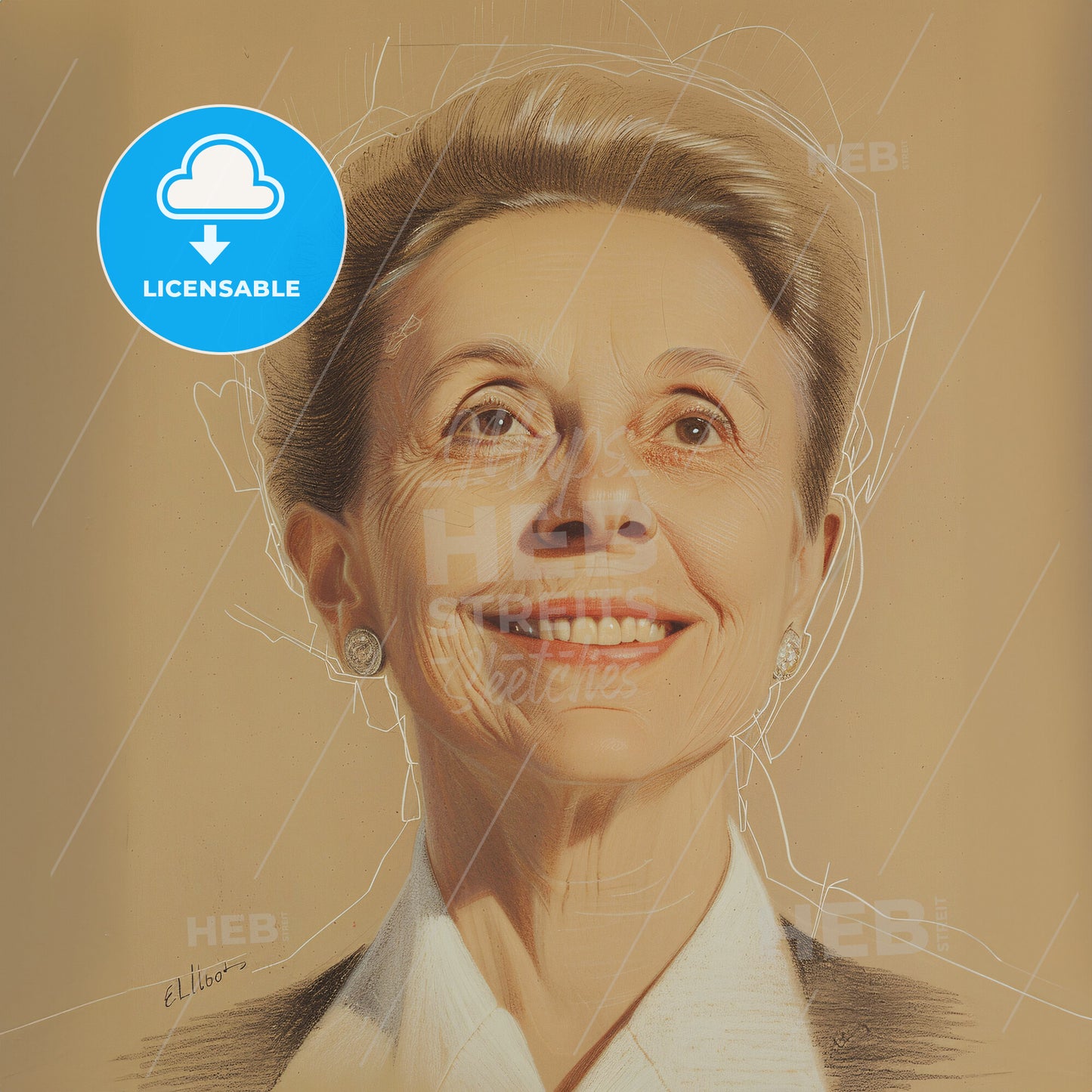 Elizabeth Elliot, 1926 - 2015, American missionary and author - A Woman Smiling With A White Shirt And Earrings