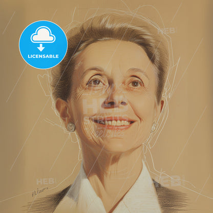 Elizabeth Elliot, 1926 - 2015, American missionary and author - A Woman Smiling With A White Shirt And Earrings