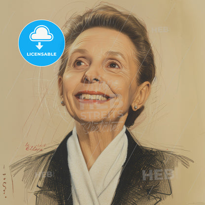 Elizabeth Elliot, 1926 - 2015, American missionary and author - A Woman Smiling With A White Shirt And Black Jacket