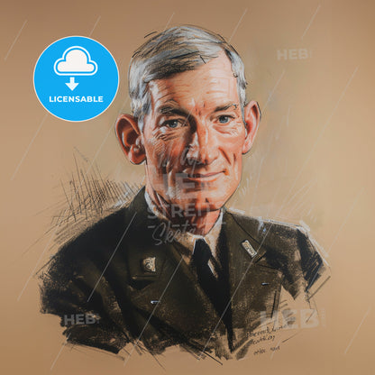 Elliott Cutler, 1888 - 1947, American cardiac surgeon - A Drawing Of A Man In A Military Uniform