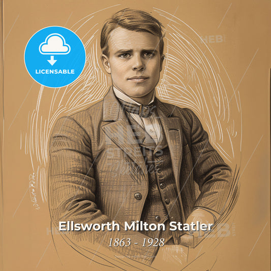 Ellsworth Milton Statler, 1863 - 1928, American hotelier - A Man In A Suit Print Template