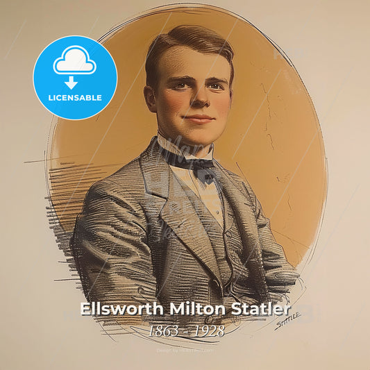 Ellsworth Milton Statler, 1863 - 1928, American hotelier - A Man In A Suit Print Template