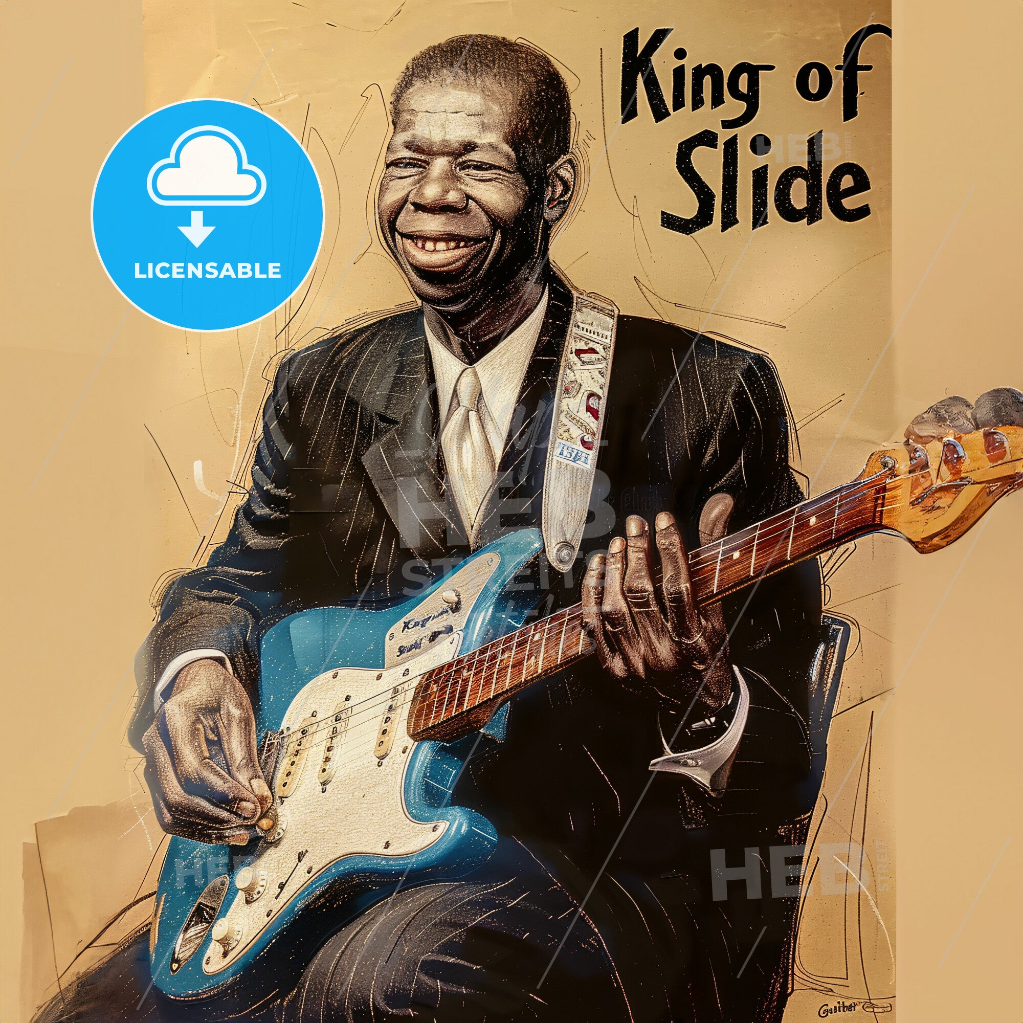 Elmore James, 1918 - 1963, American Blues Guitarist - A Man