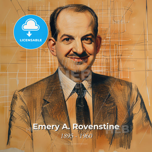 Emery A. Rovenstine, 1895 - 1960, American anesthesiologist - A Man In A Suit And Tie Print Template