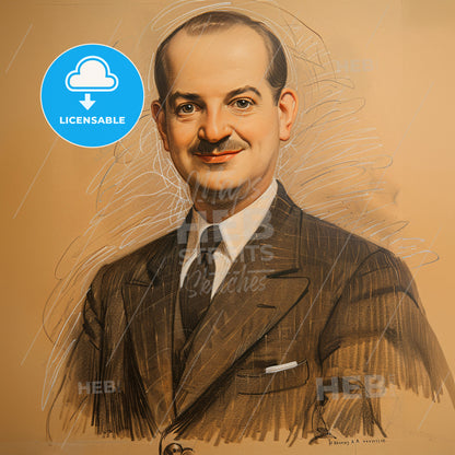 Emery A. Rovenstine, 1895 - 1960, American anesthesiologist - A Man In A Suit