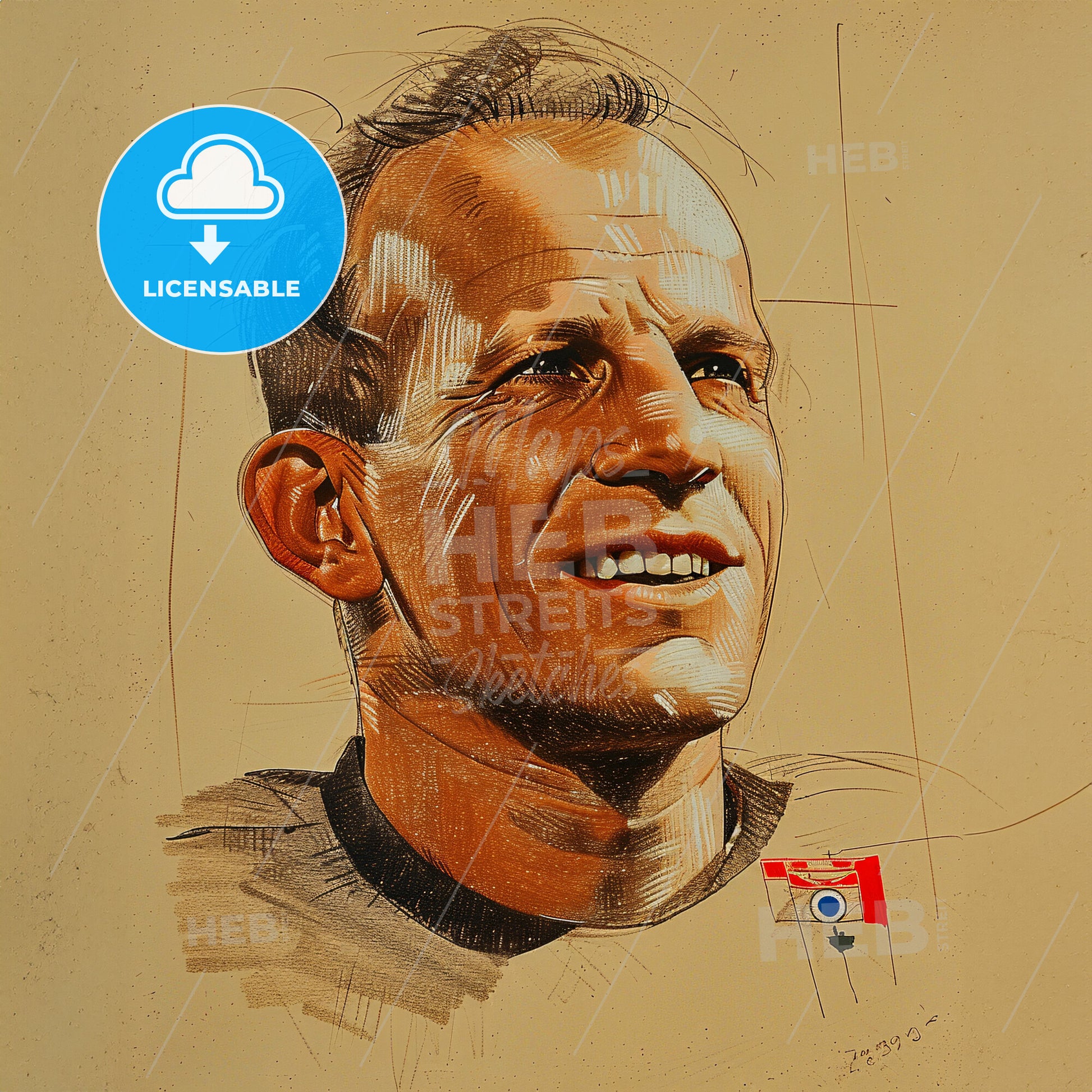 Emil Zátopek, 1922 - 2000, Czech long-distance runner - A Drawing Of A Man