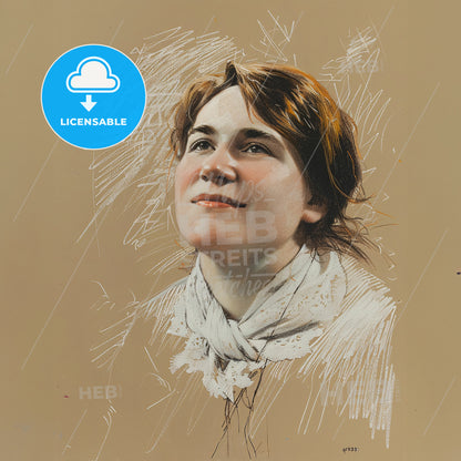 Emma Goldman, 1869 - 1940, Russian-American anarchist - A Drawing Of A Woman