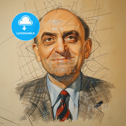 Enrico Fermi, 1901 - 1954, Italian-American physicist - A Drawing Of A Man