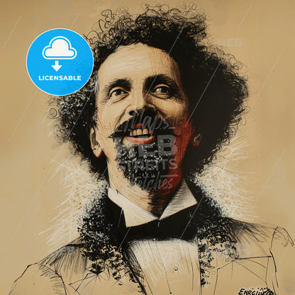 Enrico Ferri, 1856 - 1929, Italian criminologist - A Man With A Beard And Mustache