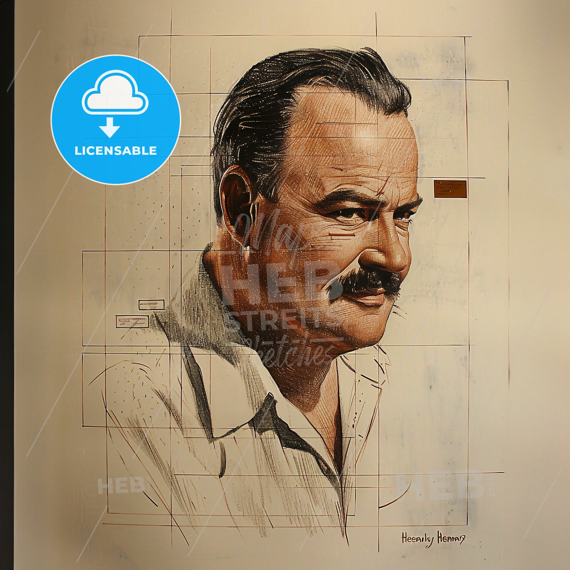 Ernest Hemingway, 1899 - 1961, American writer - A Portrait Of A Man
