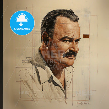 Ernest Hemingway, 1899 - 1961, American writer - A Portrait Of A Man