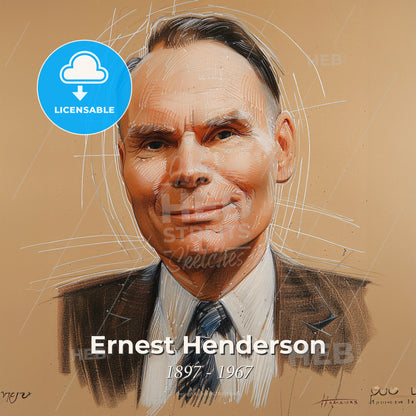 Ernest Henderson, 1897 - 1967, American hotelier - A Man In A Suit And Tie Print Template