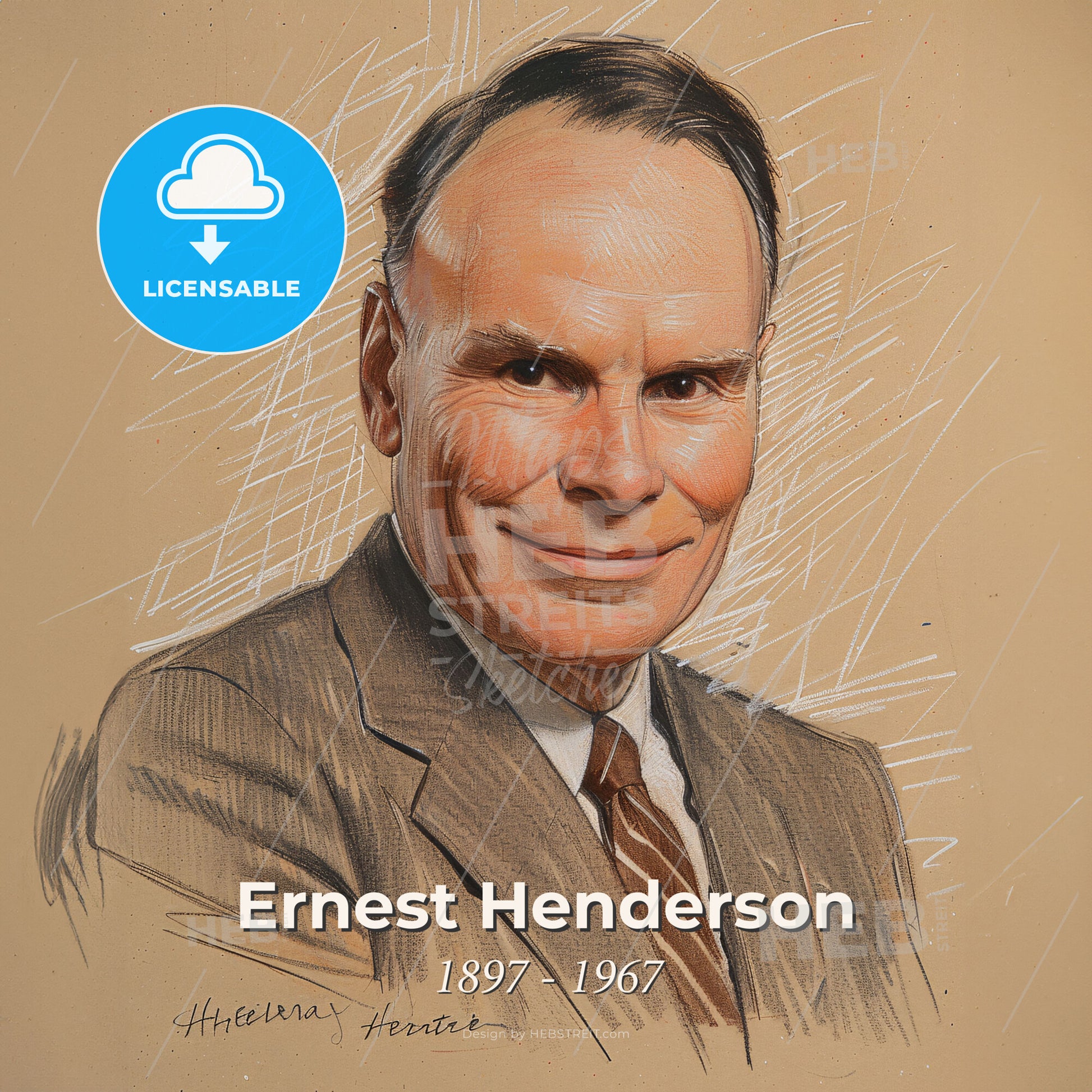 Ernest Henderson, 1897 - 1967, American hotelier - A Man In A Suit And Tie Print Template